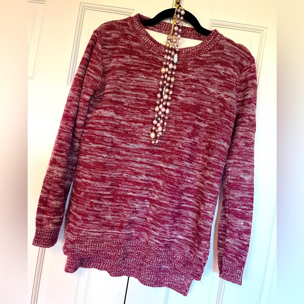 Madison Lily heathered red sweater